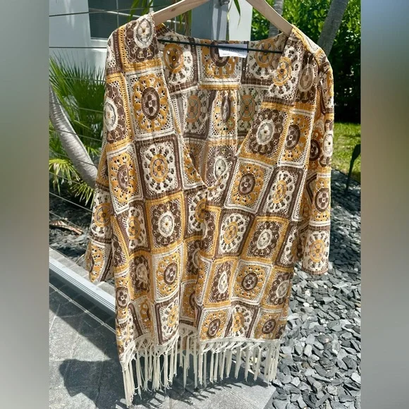 Self-Portrait Swim Cover-Up Crotchet One Size - Picture 1 of 7